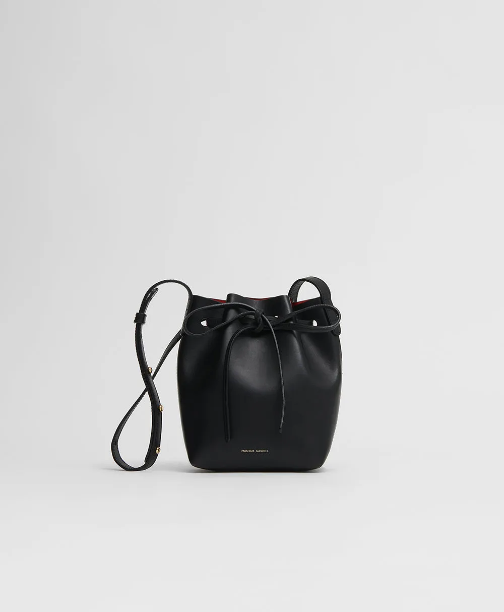 Mini Mini Bucket Bag - Black/Flamma