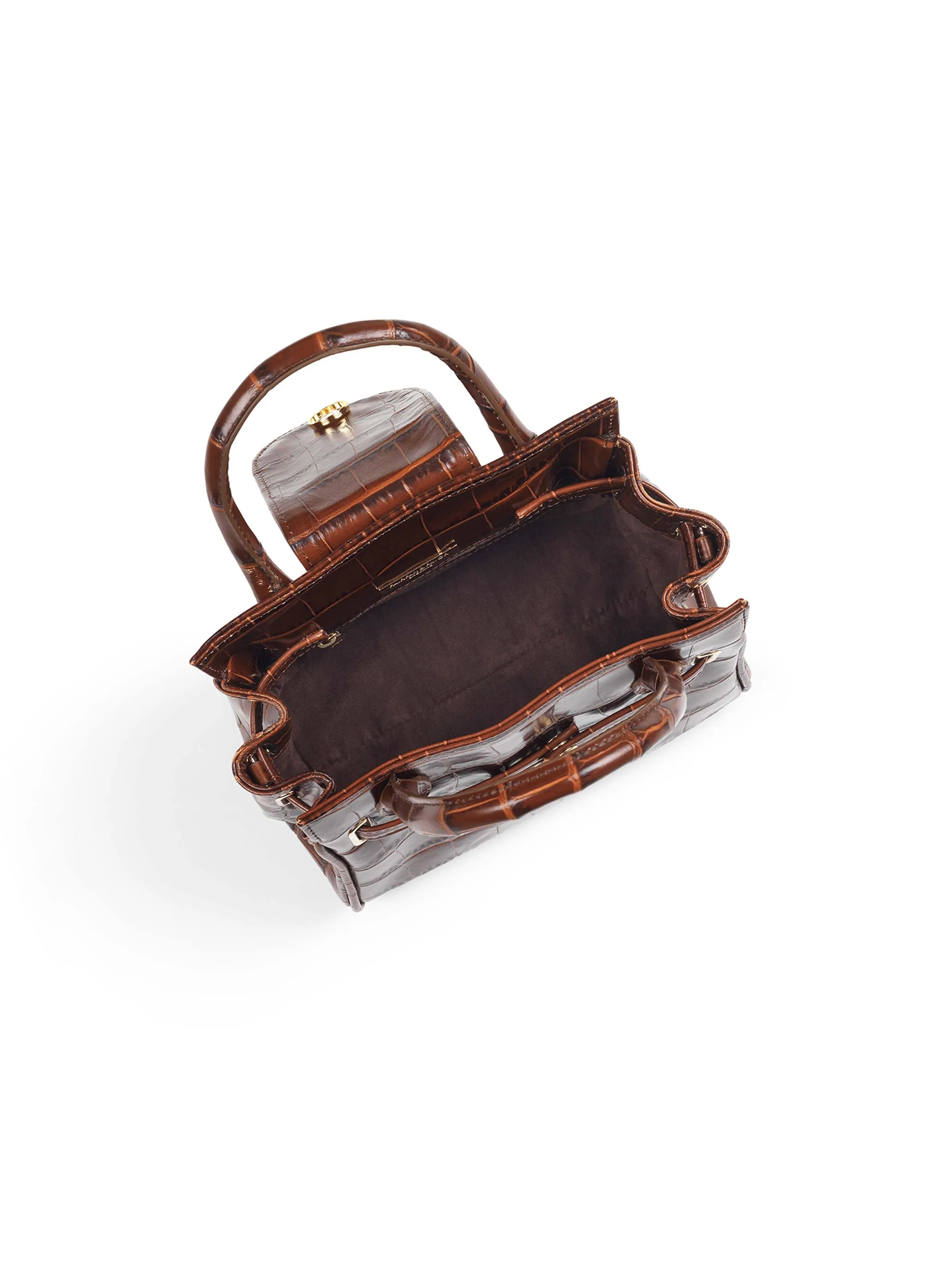 Mini Windsor Handbag - Conker Leather