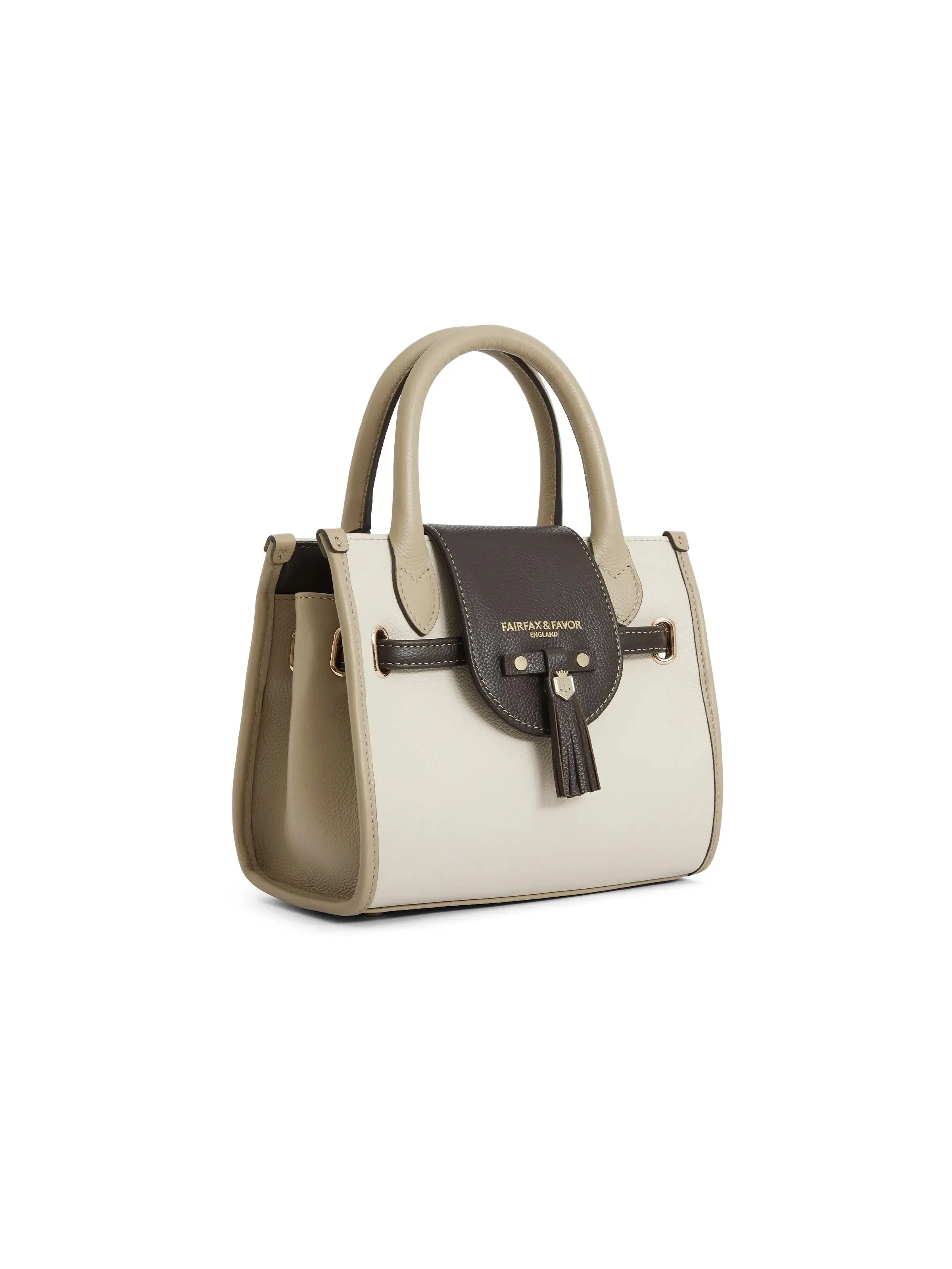 Mini Windsor Handbag - Neutral Tri-Colour Leather