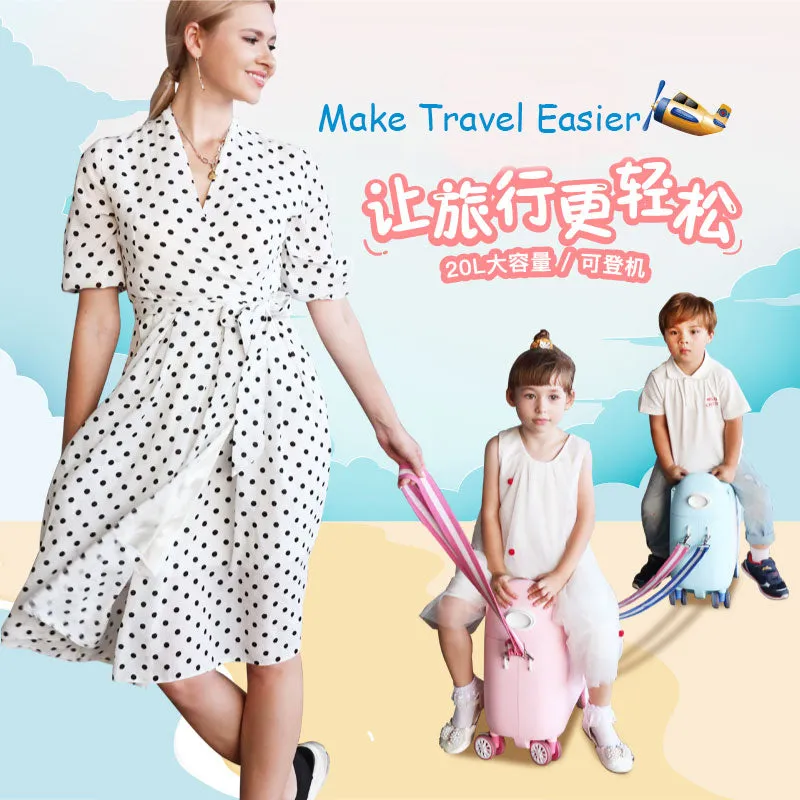 Multifunctional children's luggage suitcase