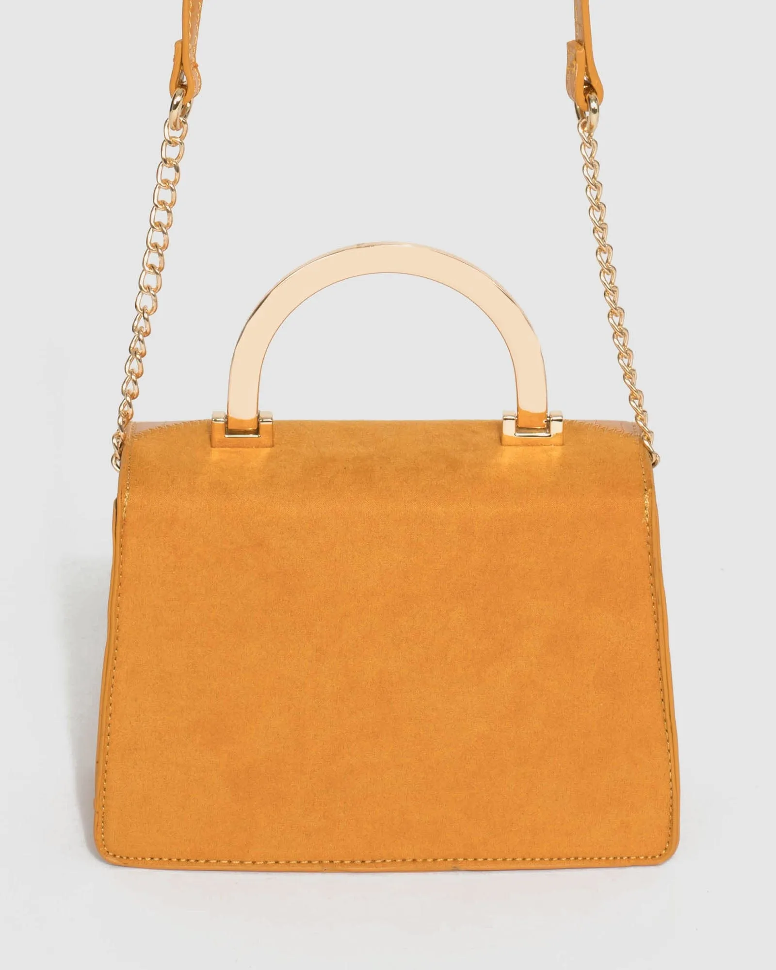 Mustard Almira Arrow Tote Bag