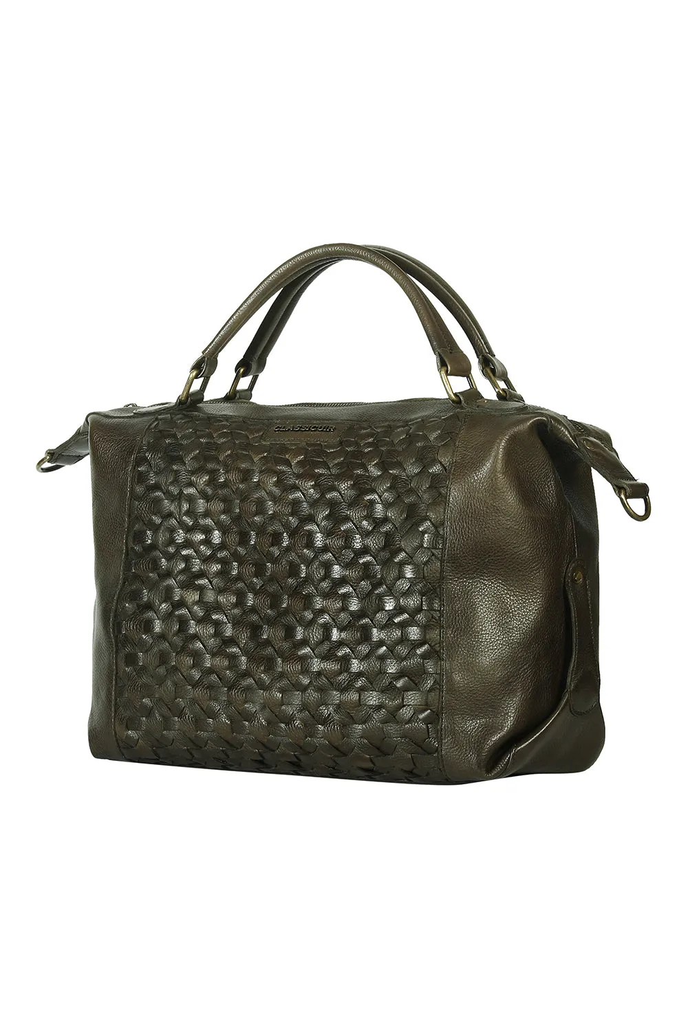 Nantes Cross Weave Large Bowler Bag