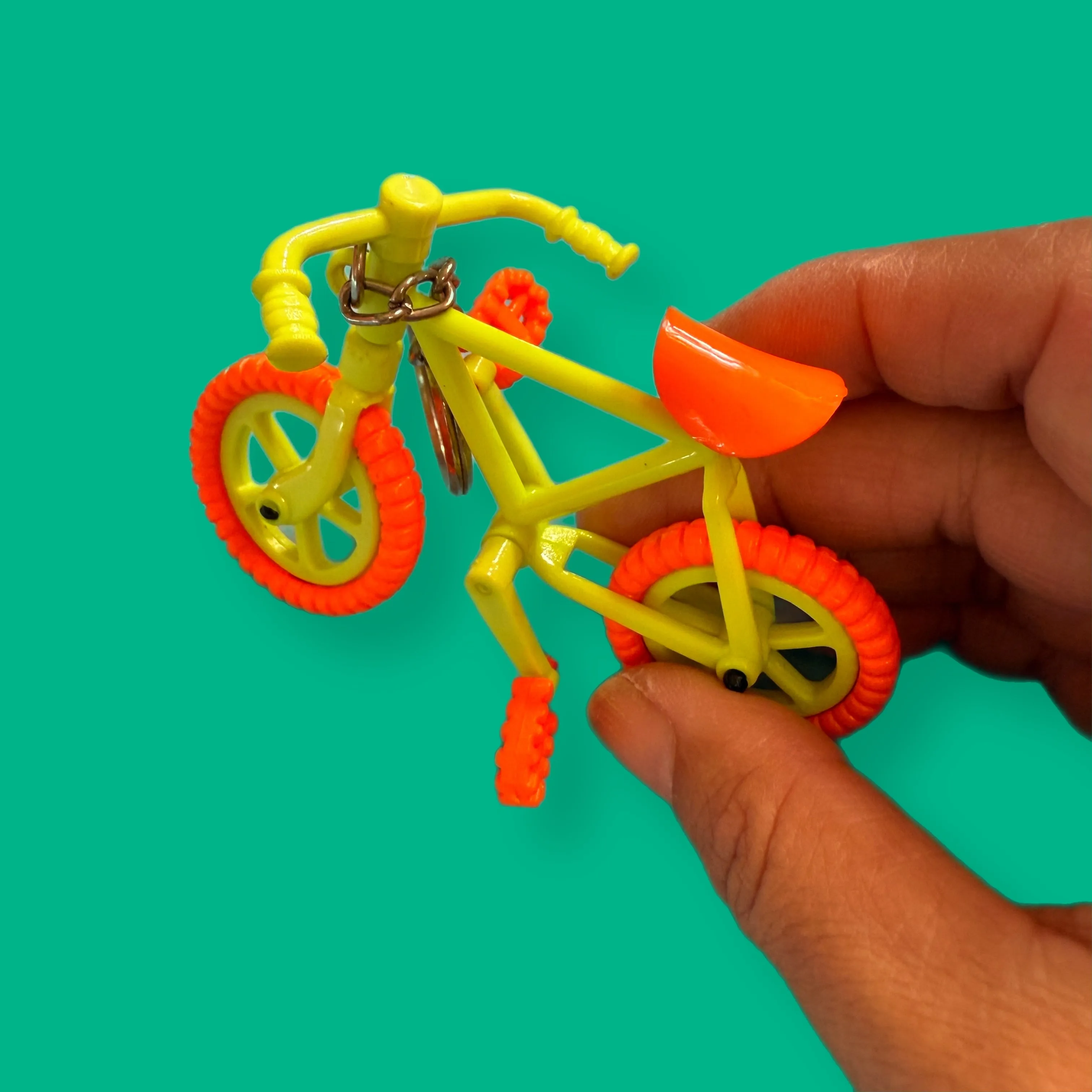 Neon 80s mini bicycle charm