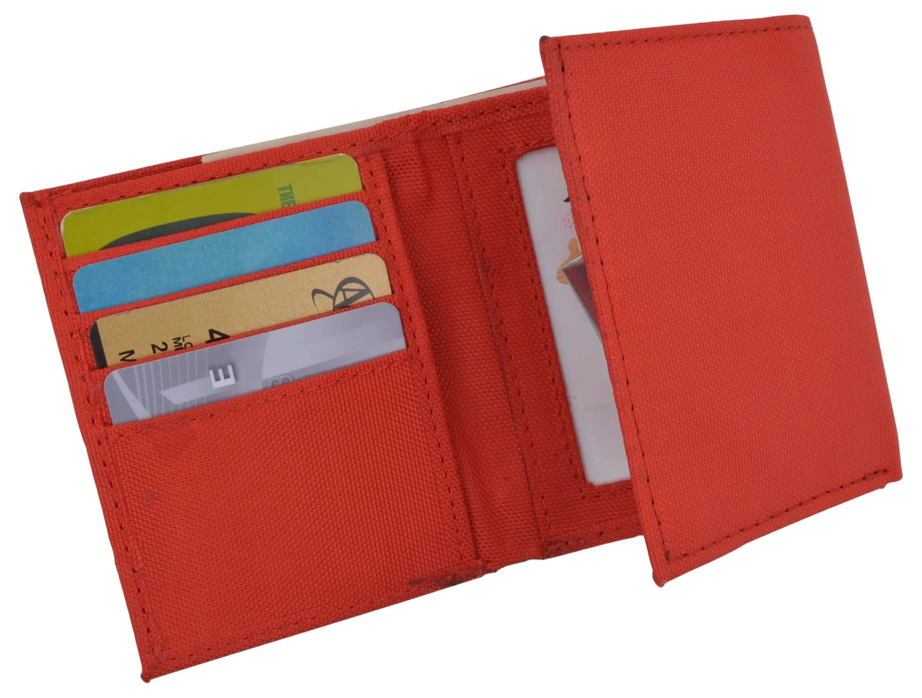 New Boys Slim Thin Nylon Trifold Wallet with Coin Pouch