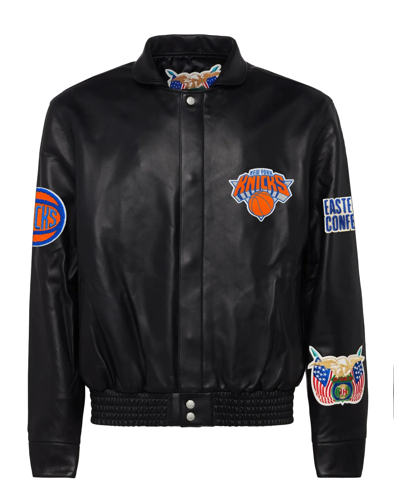 NEW YORK KNICKS FULL LEATHER JACKET Black