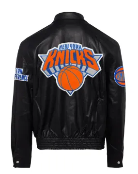 NEW YORK KNICKS FULL LEATHER JACKET Black