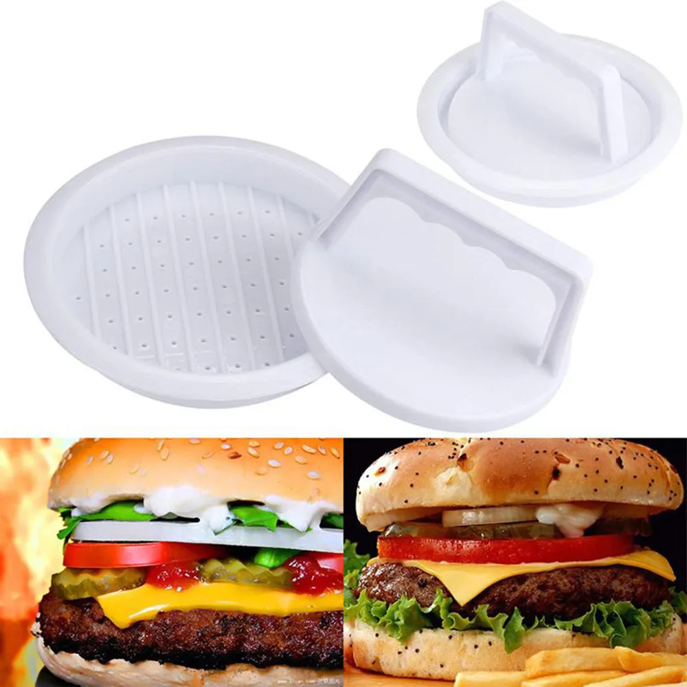 O Ozone Burger Press [ Hamburger Patty Maker ] Burger Smasher [ Patty Press ] Kitchen Barbeque Tool [ Burger Maker ] - White