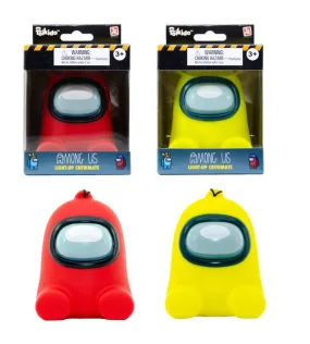 Official Among Us – Toikido LED Light-up Crewmate with Hand & Bag Strap - Red & Yellow (2 Pack)