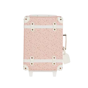 Olli Ella See-Ya Suitcase Trolley | Pink Daisies