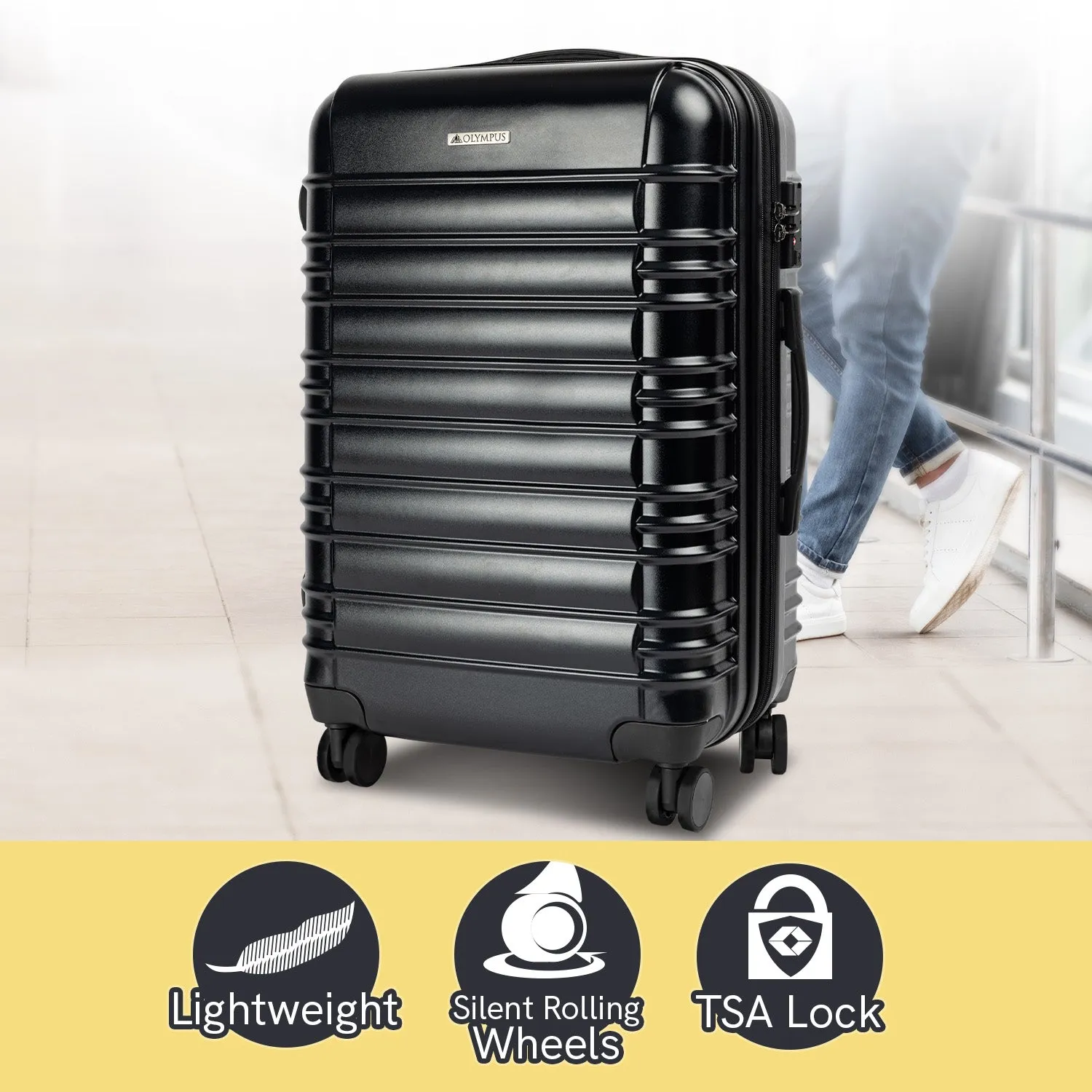 Olympus Noctis Suitcase 28in Hard Shell ABS PC - Stygian Black