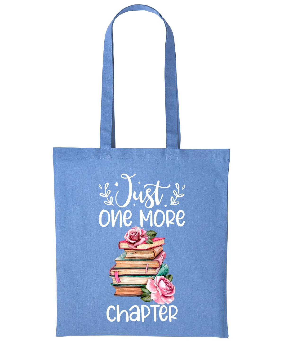 ONE MORE CHAPTER Bookworm Bag Cotton Shopper Book Lover for her Tote Books