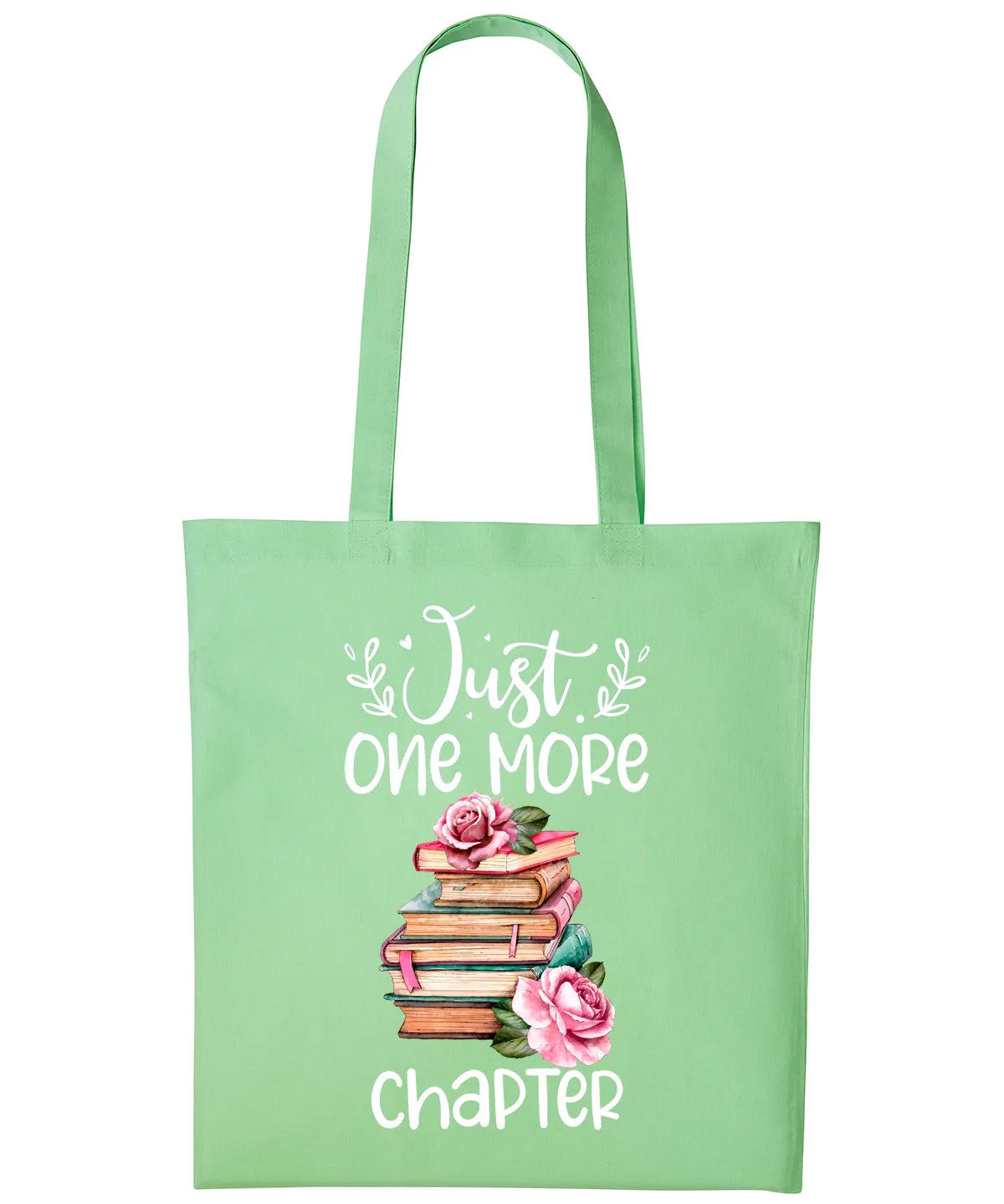 ONE MORE CHAPTER Bookworm Bag Cotton Shopper Book Lover for her Tote Books