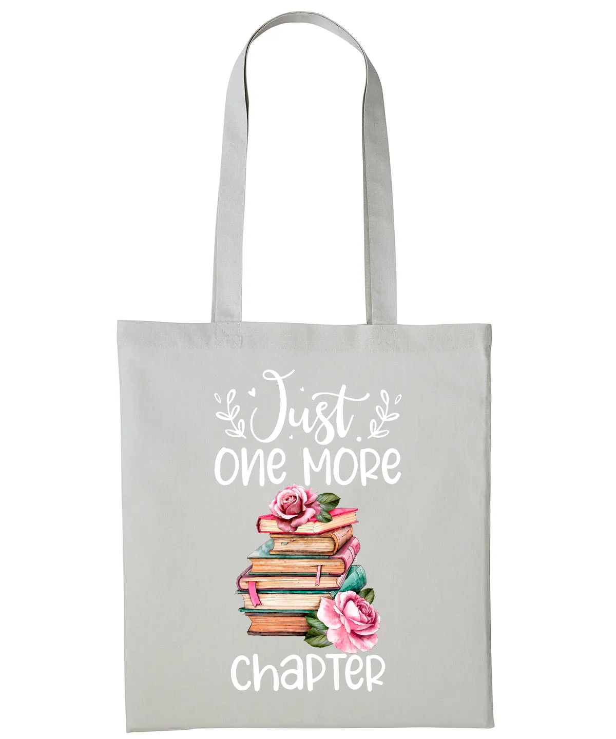 ONE MORE CHAPTER Bookworm Bag Cotton Shopper Book Lover for her Tote Books