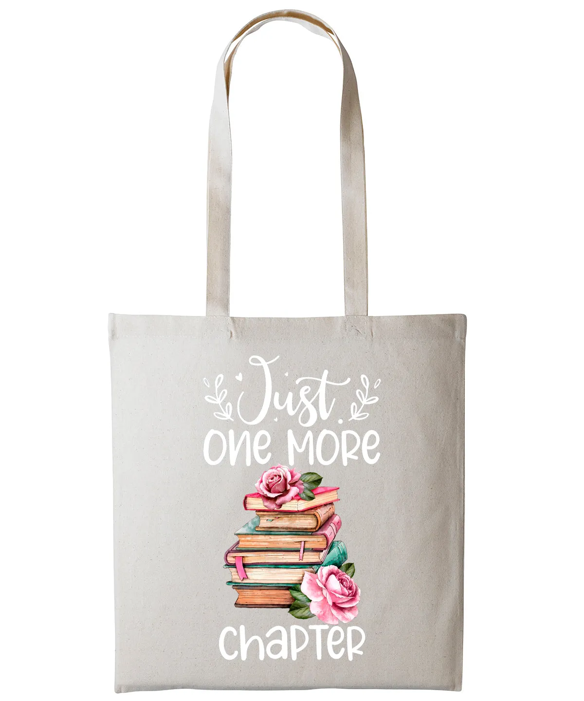 ONE MORE CHAPTER Bookworm Bag Cotton Shopper Book Lover for her Tote Books