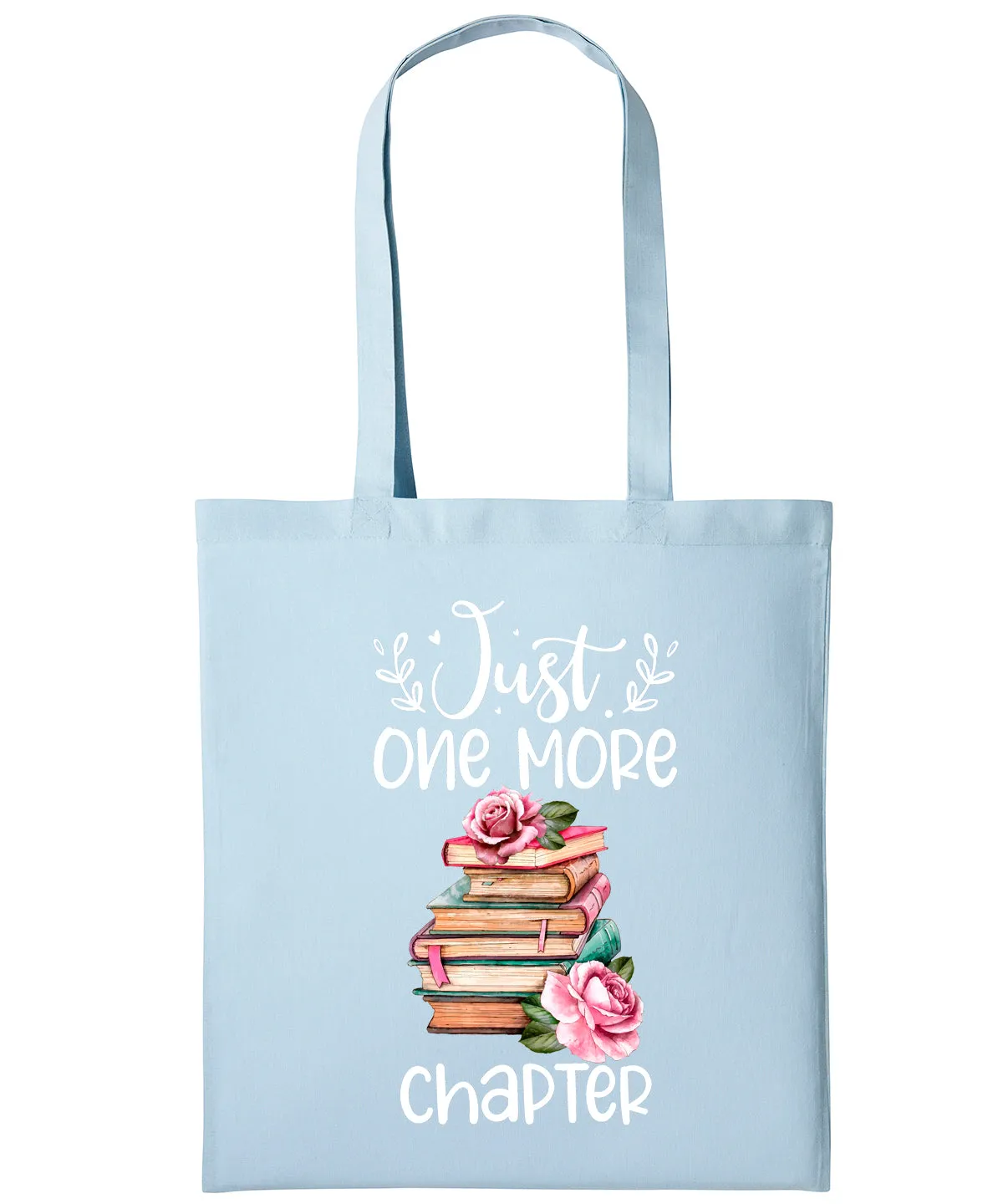 ONE MORE CHAPTER Bookworm Bag Cotton Shopper Book Lover for her Tote Books