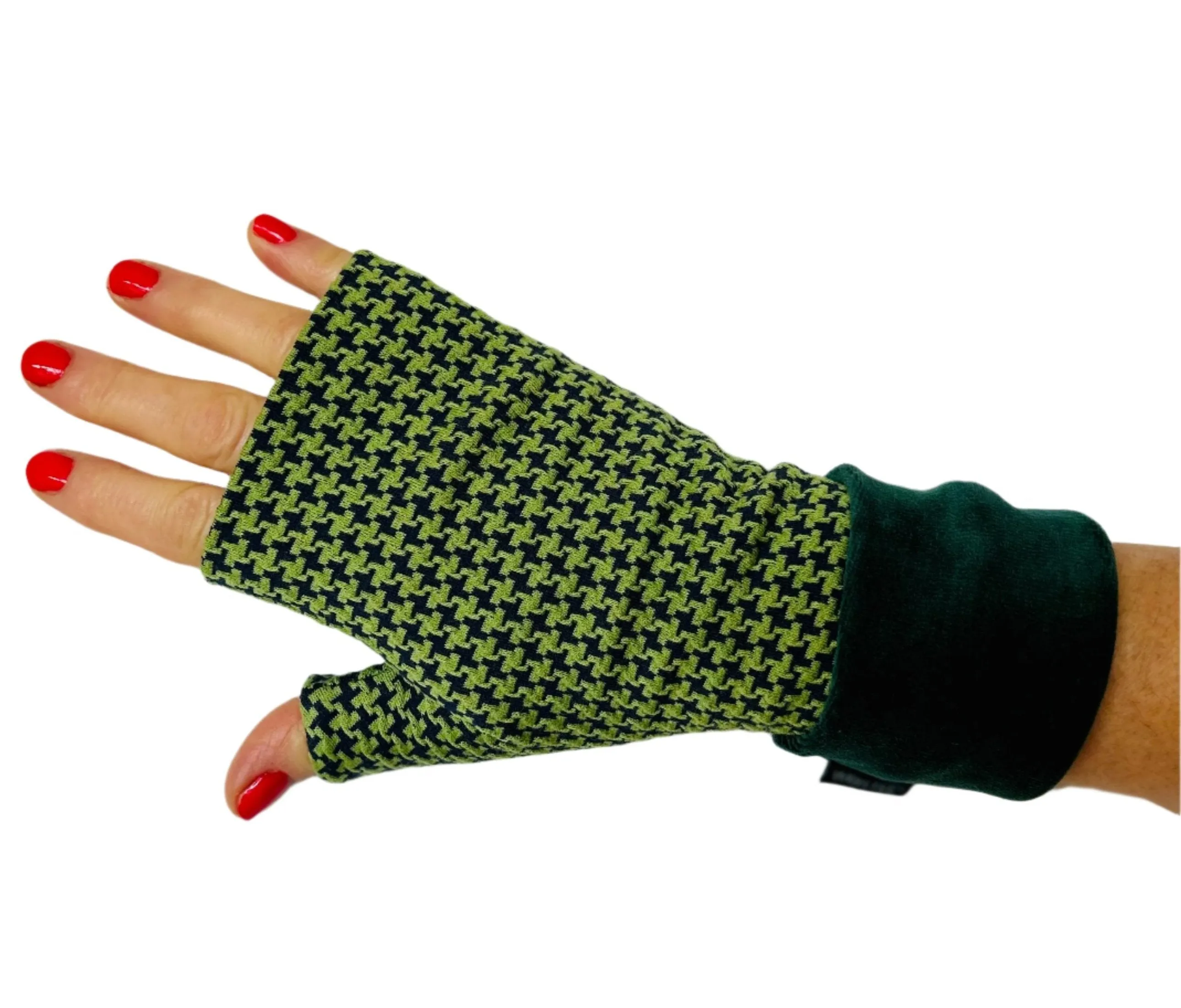 Organic cotton wrist bag - green