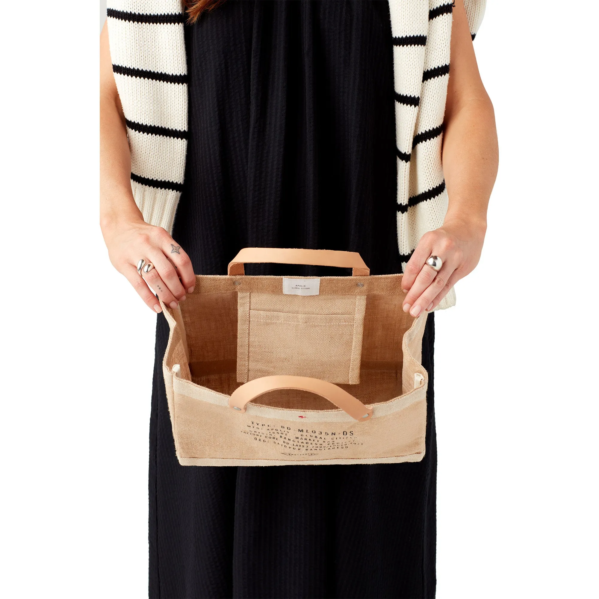 Petite Market Bag in Natural Gold Foil