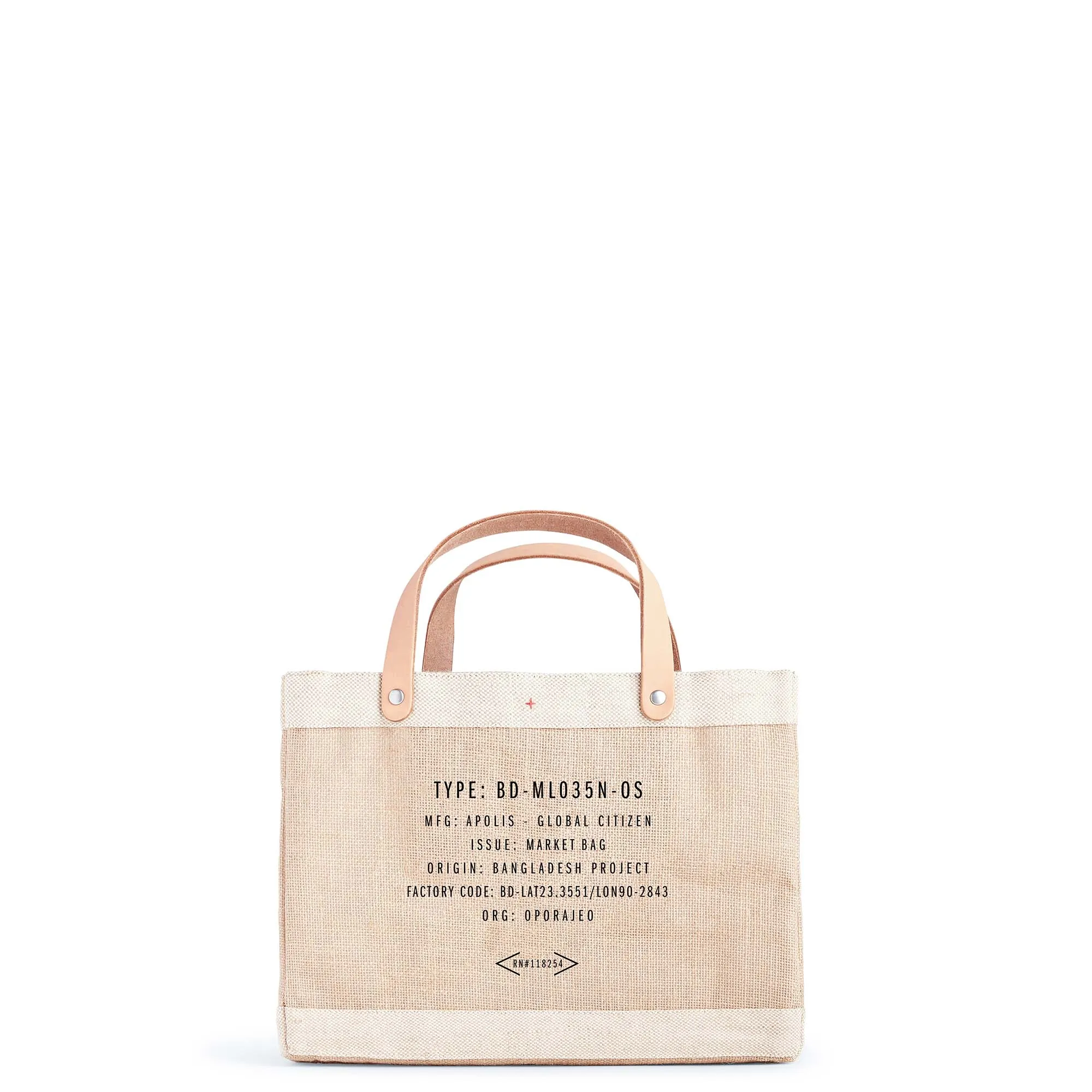 Petite Market Bag in Natural Gold Foil