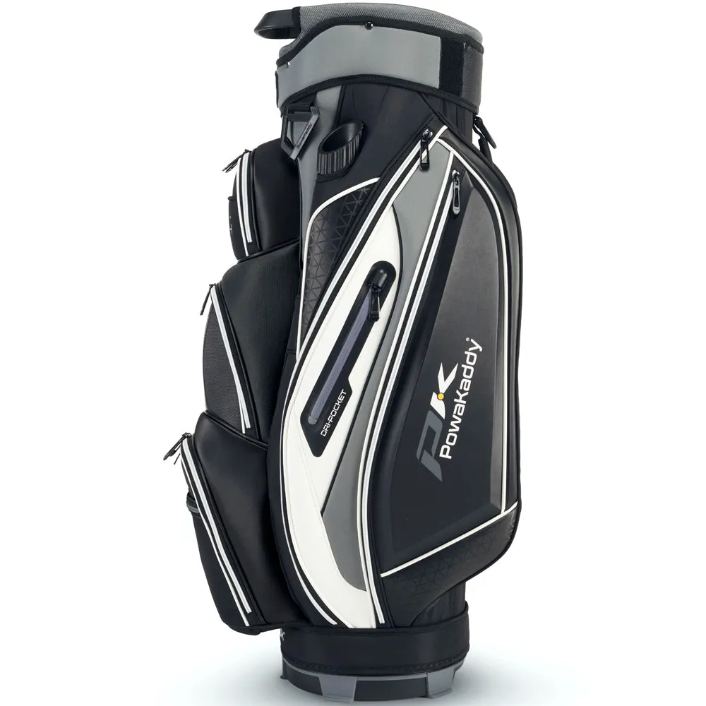 PowaKaddy Premium Tech Cart Bag - Gun Metal/Black/White Trim