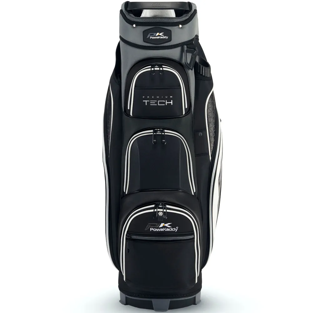 PowaKaddy Premium Tech Cart Bag - Gun Metal/Black/White Trim