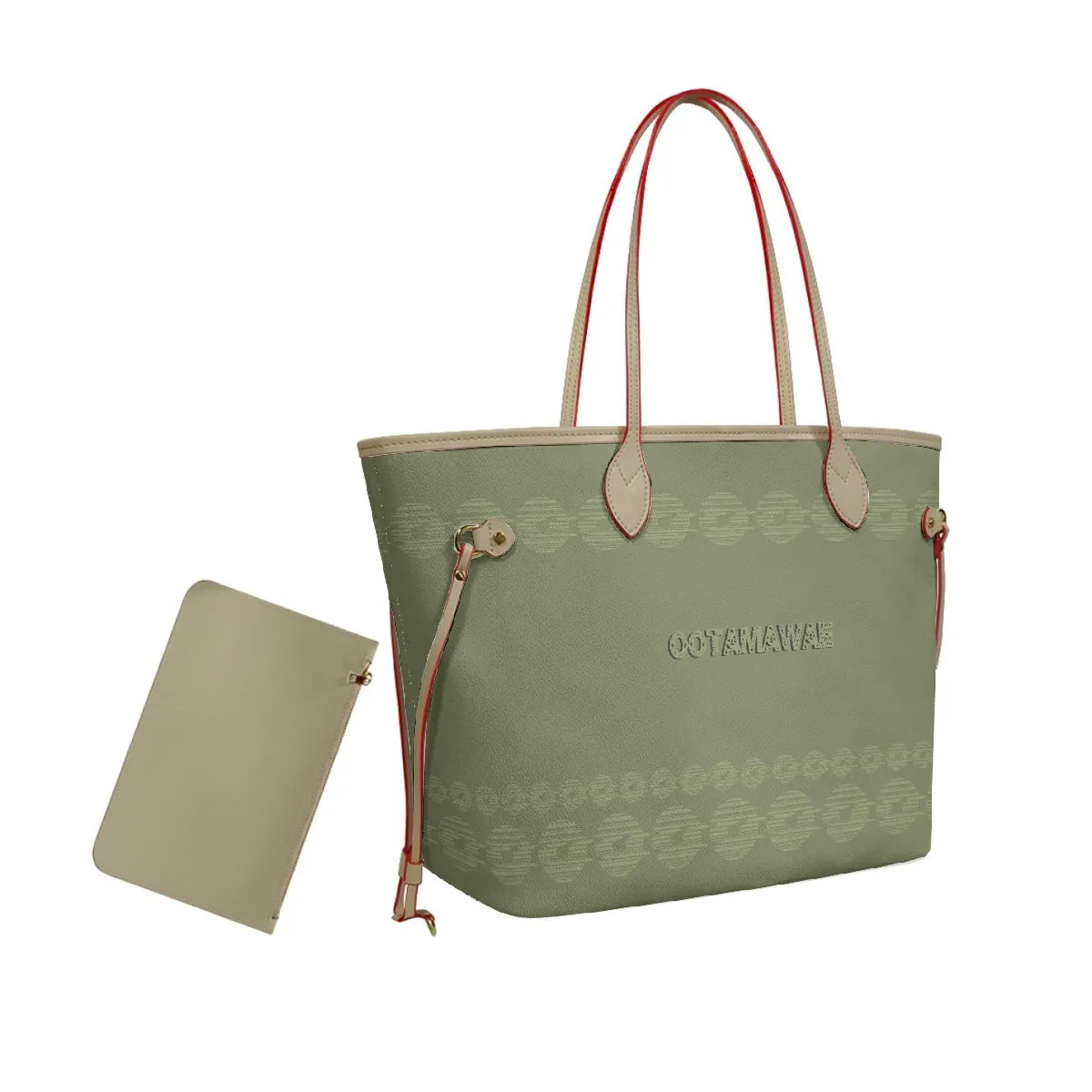 PU Shoulder Bag- With a small bag - Green