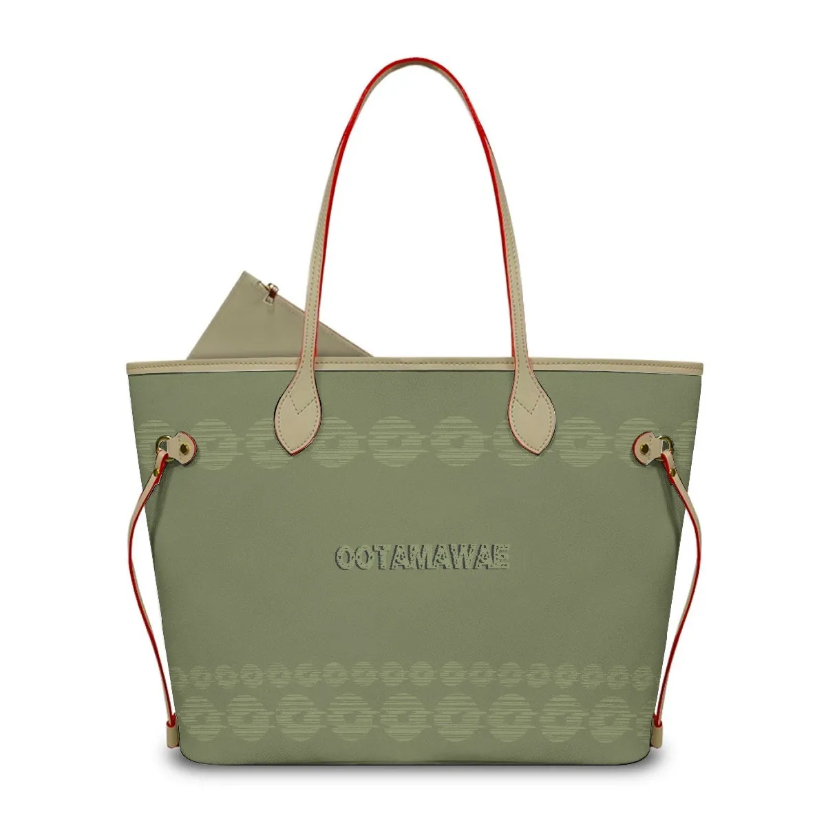 PU Shoulder Bag- With a small bag - Green