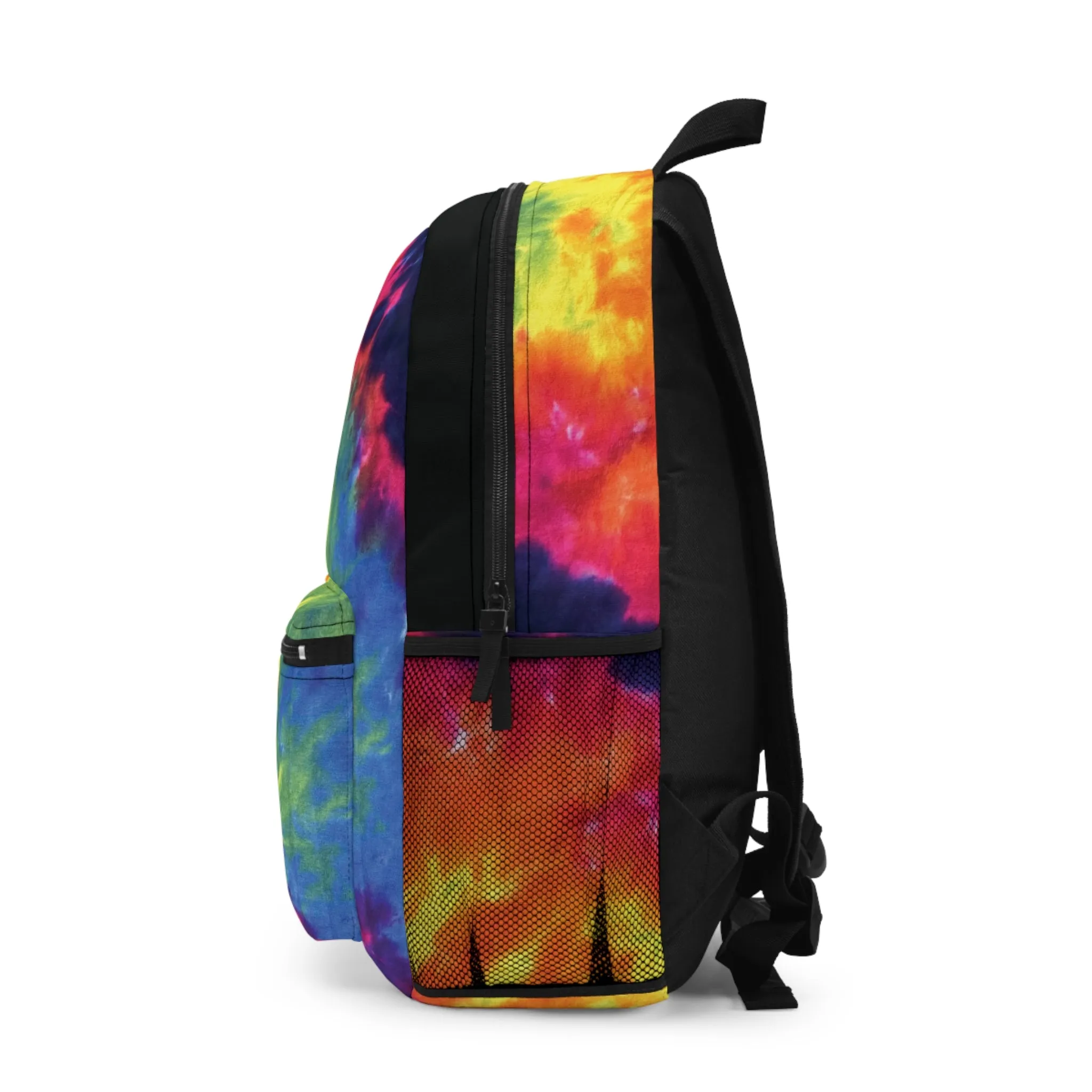 Rainbow Tie Dye Galaxy Backpack, Boho Hippie Style Back to School Bag Retro Back Pack