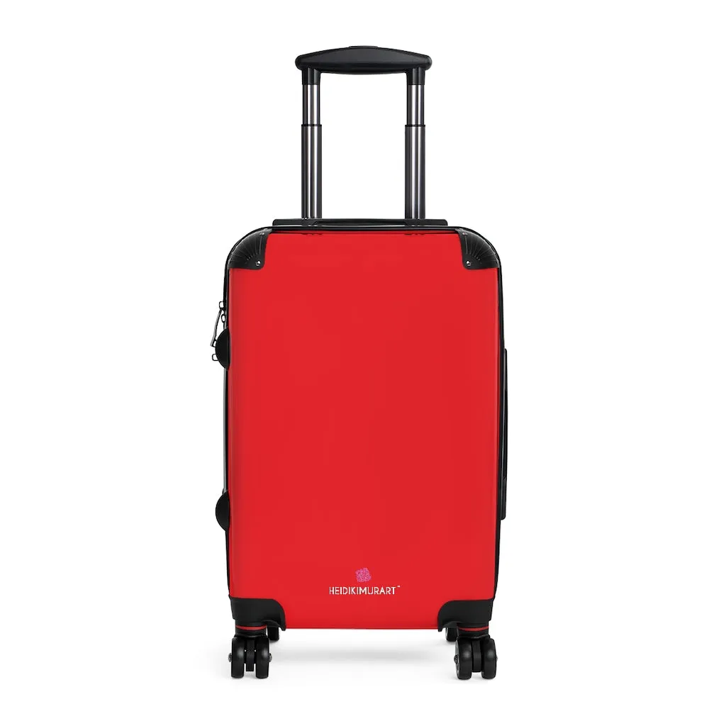 Red Solid Color Suitcases, Modern Simple Minimalist Designer Suitcase Luggage (Small, Medium, Large)