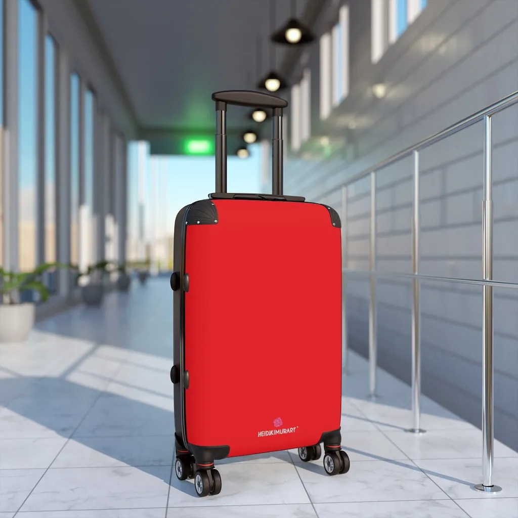 Red Solid Color Suitcases, Modern Simple Minimalist Designer Suitcase Luggage (Small, Medium, Large)