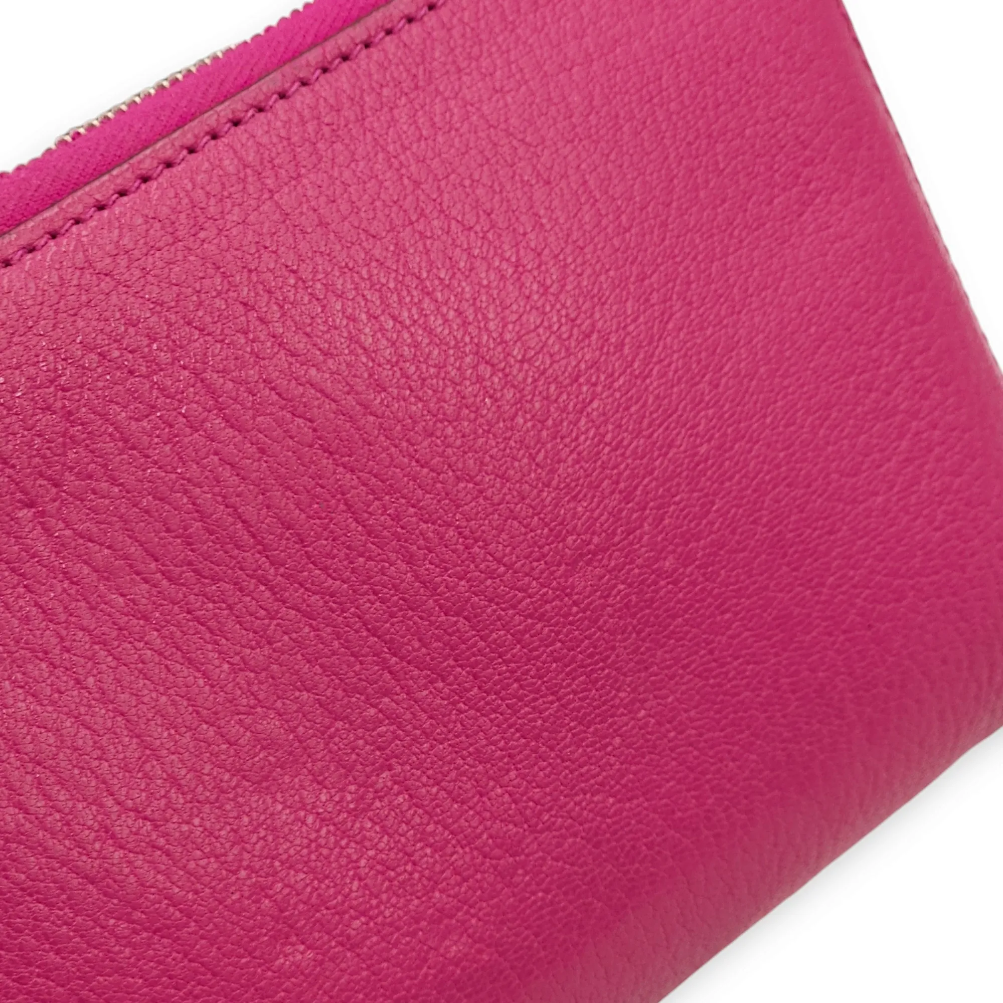 Remix Medium Rose Pourpre Wallet in Chevre Mysore, Palladium hardware