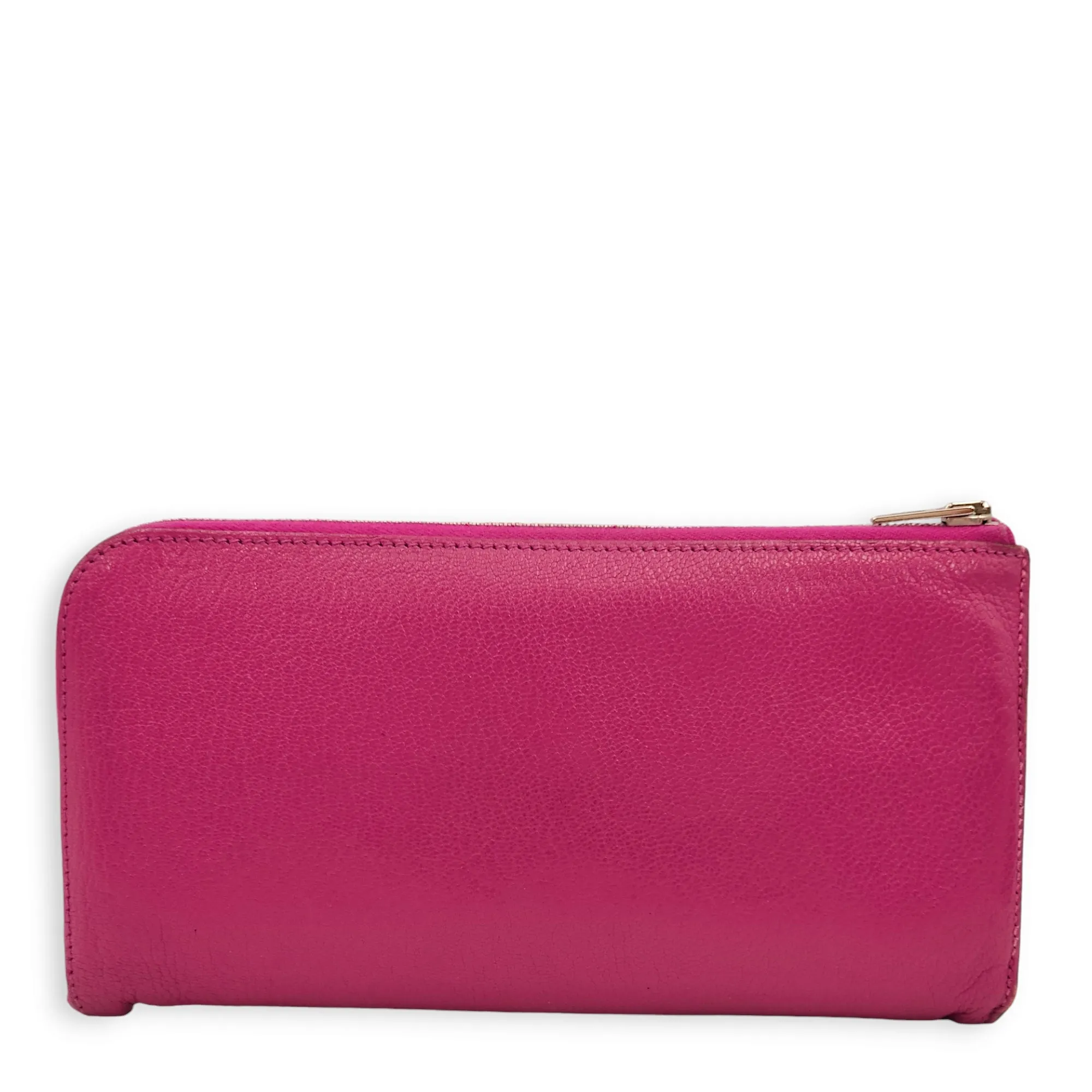 Remix Medium Rose Pourpre Wallet in Chevre Mysore, Palladium hardware