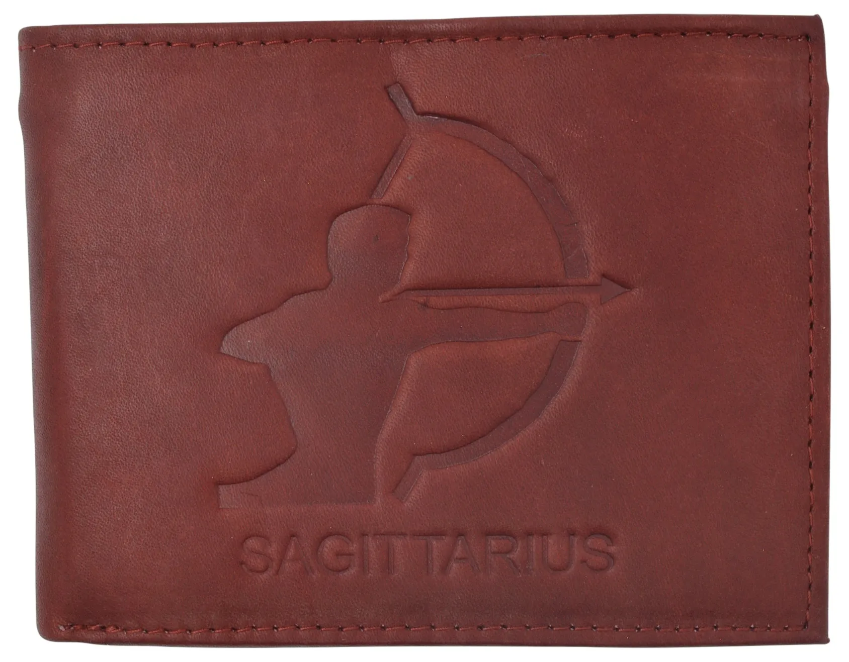 Sagittarius Zodiac Sign Bifold Trifold Genuine Leather Men's Wallets