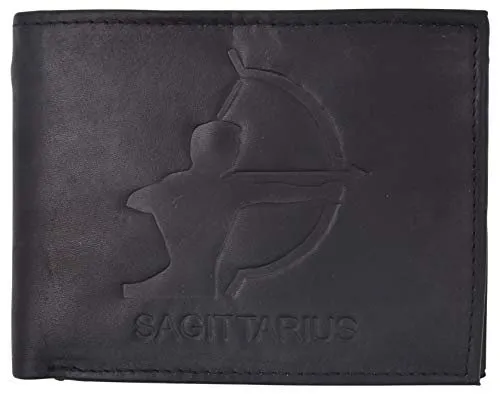 Sagittarius Zodiac Sign Bifold Trifold Genuine Leather Men's Wallets