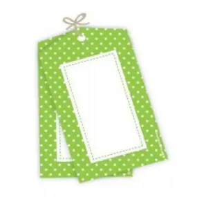 Sambellina Lime Green with White Polka Dot Party Tags - 12 Pack LIMITED STOCK