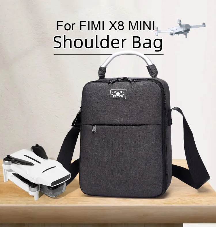 Shockproof Waterproof Single Shoulder Storage Bag Travel Carrying Cover Case Box for FIMI X8 mini(Black   Black Liner)