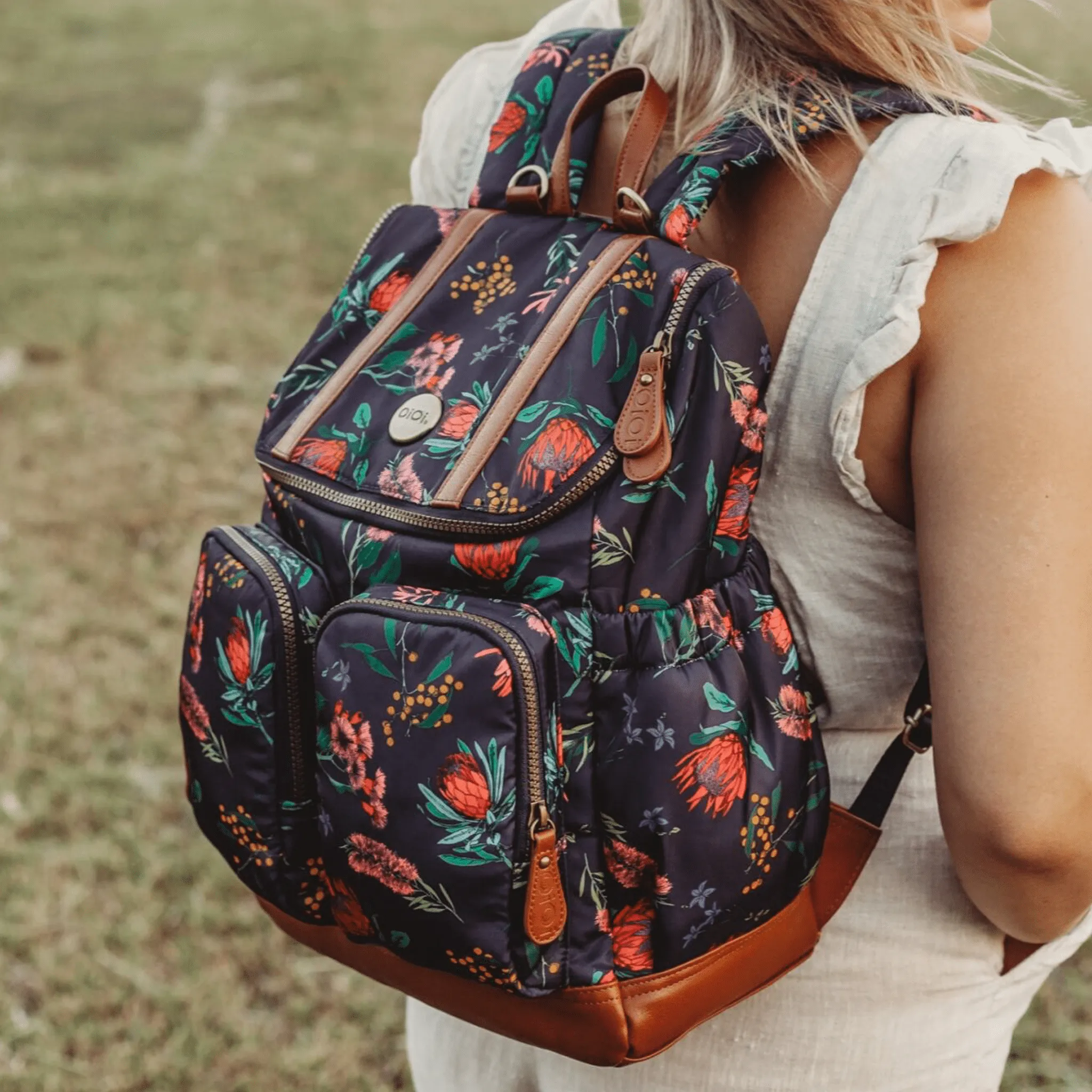 Signature Nappy Backpack - Botanical Floral Nylon