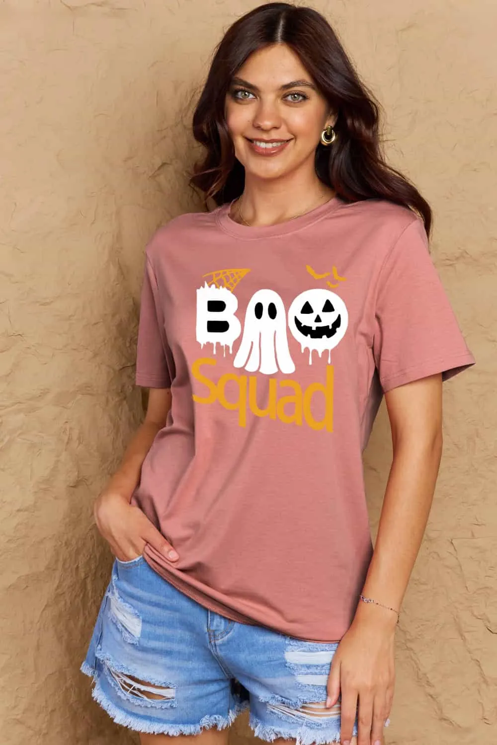 Simply Love Full Size BOO SQUAD Graphic Cotton T-Shirt