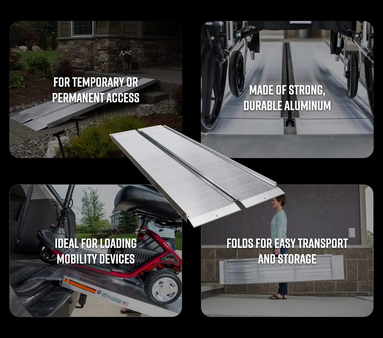 Singlefold Portable Aluminum Wheelchair Ramp