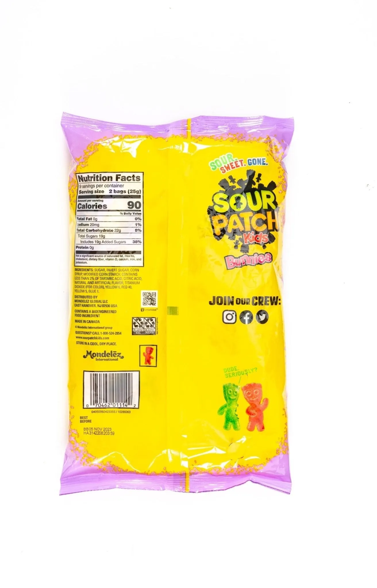 Sour Patch Kids Sweet Bunnies Chewy Candy Treat Size Bag (7.93 oz)