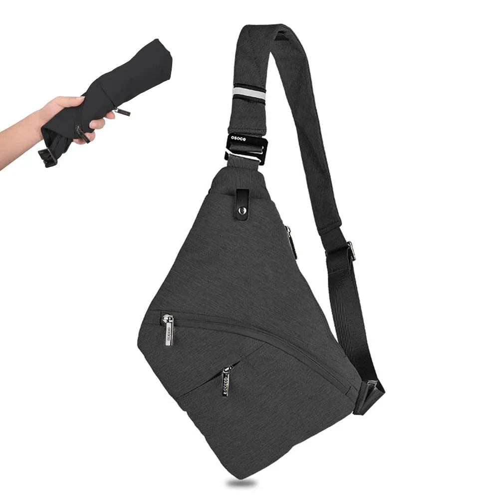 Tactical Gun Bag Holster Sling Bag Male Front Cross Body Bag Anti-theft Safety Chest Pocket Storage Shoulder Backpack for Men