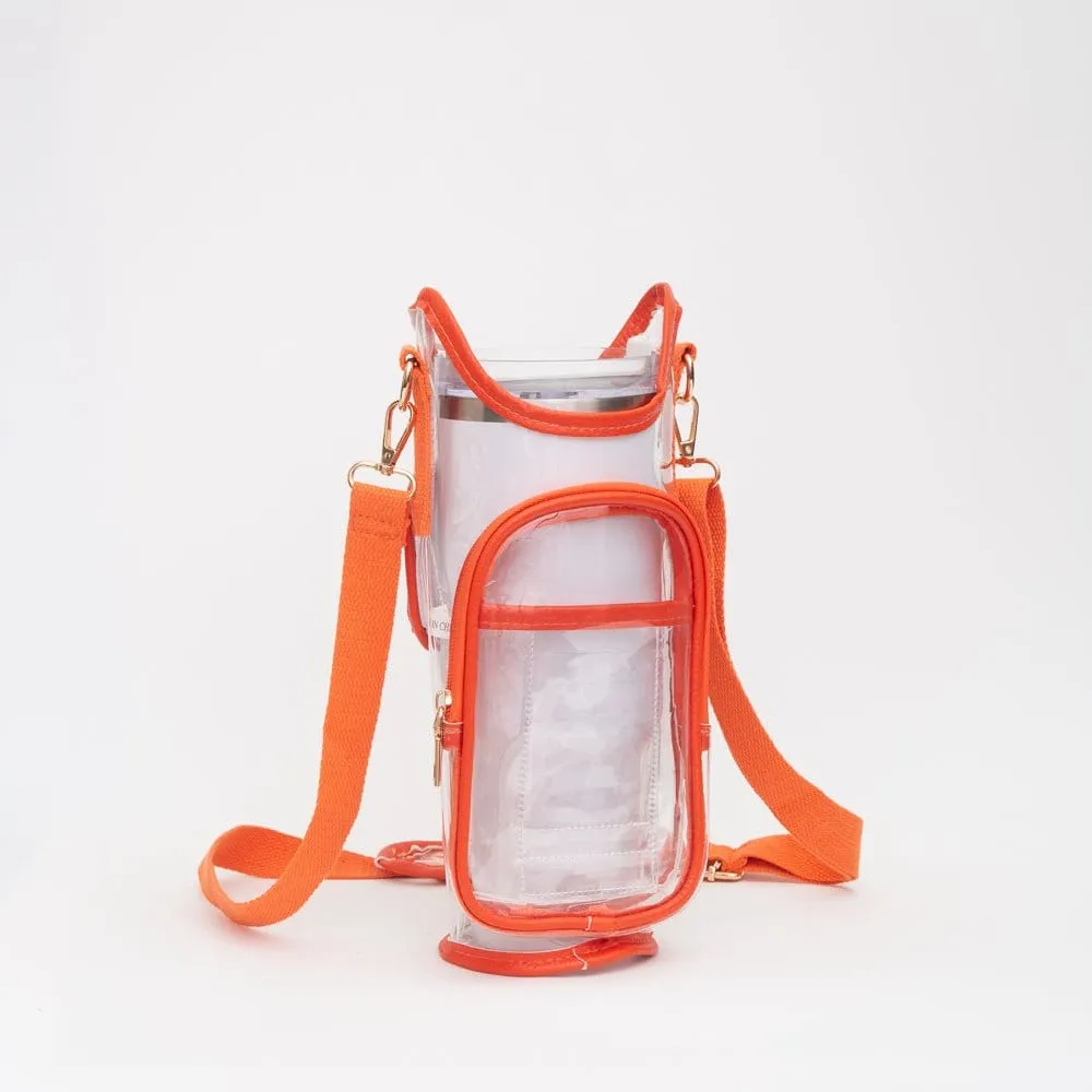 TG10651 Clear Gameday/Stadium Tumbler Holder Crossbody