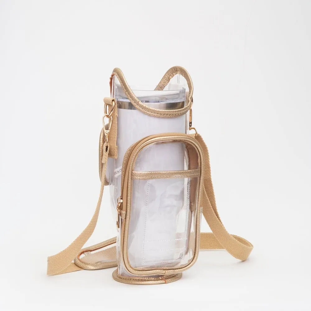 TG10651 Clear Gameday/Stadium Tumbler Holder Crossbody