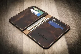 The Tyler Vertical Wallet - Walnut Brown