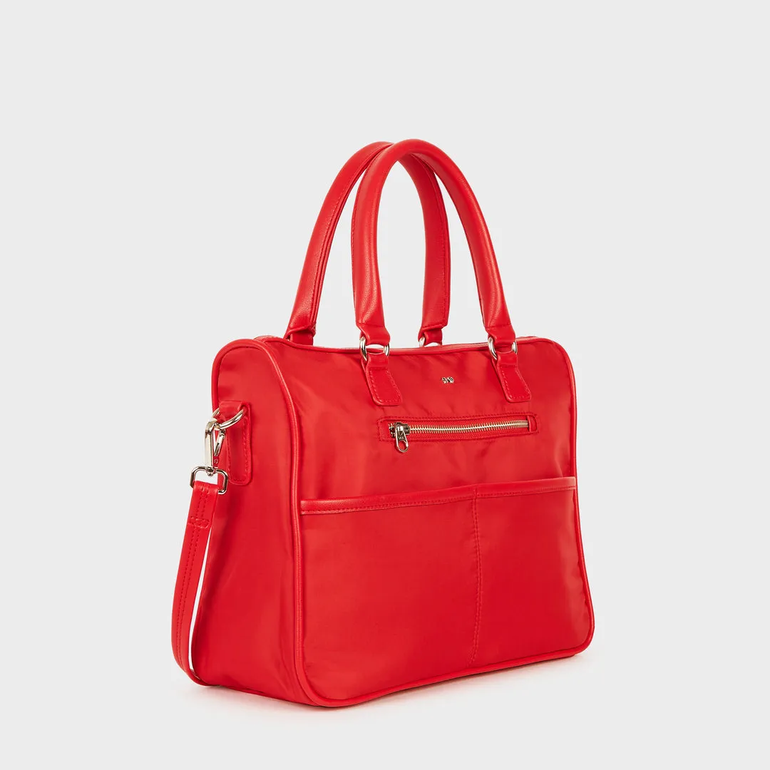 TOKYO SATEEN  HAND AND SLING BAG RED