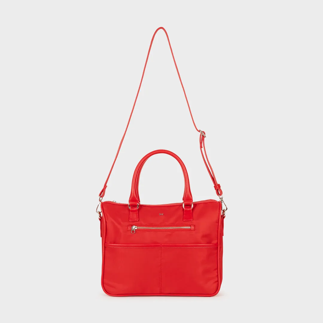 TOKYO SATEEN  HAND AND SLING BAG RED