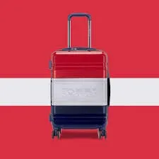 Tommy Hilfiger ABS 58 cms Navy   Red   White Hardsided Cabin Luggage (Triton)