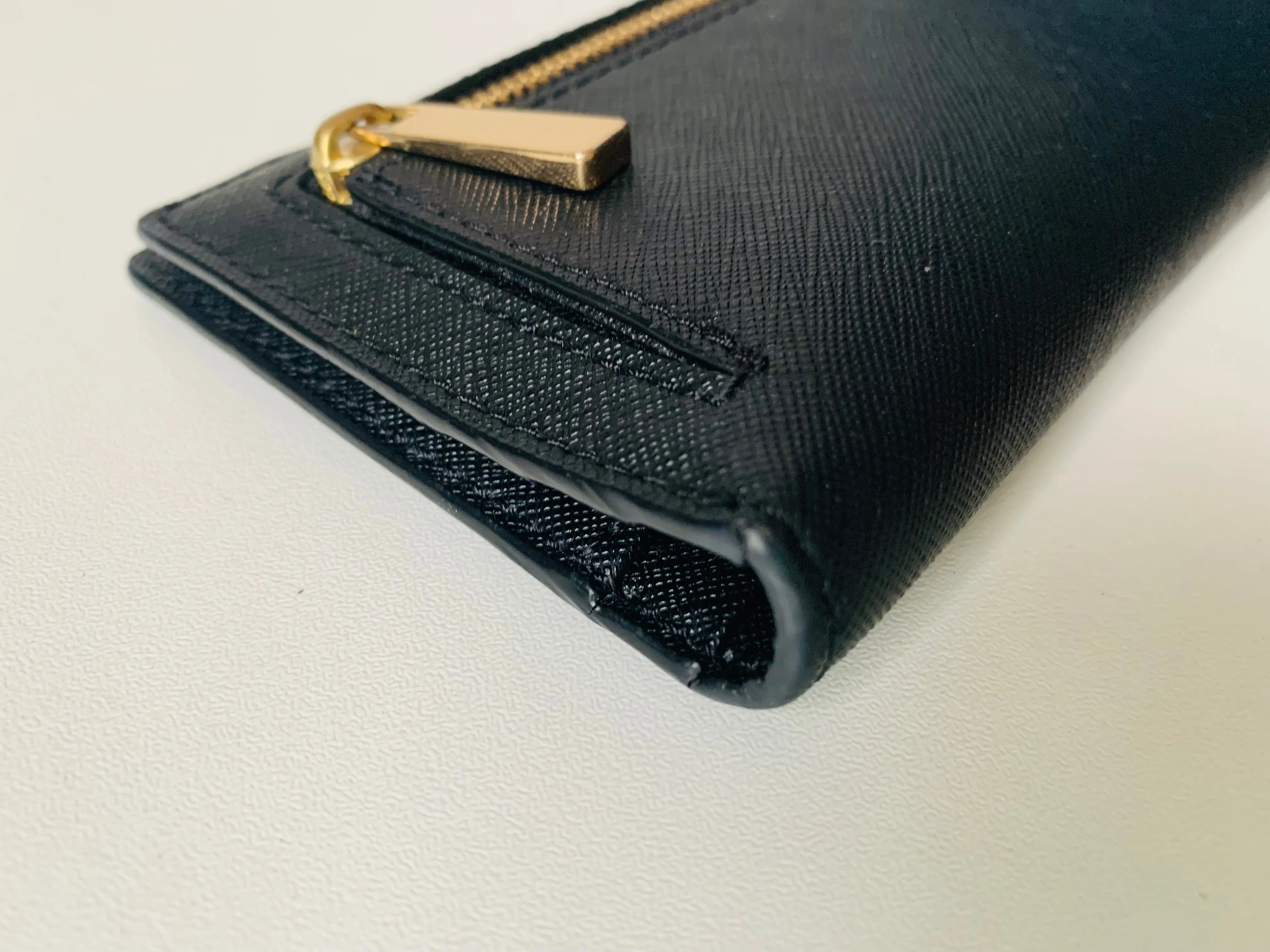 Tory Burch Black Saffiano Fold Over Wallet