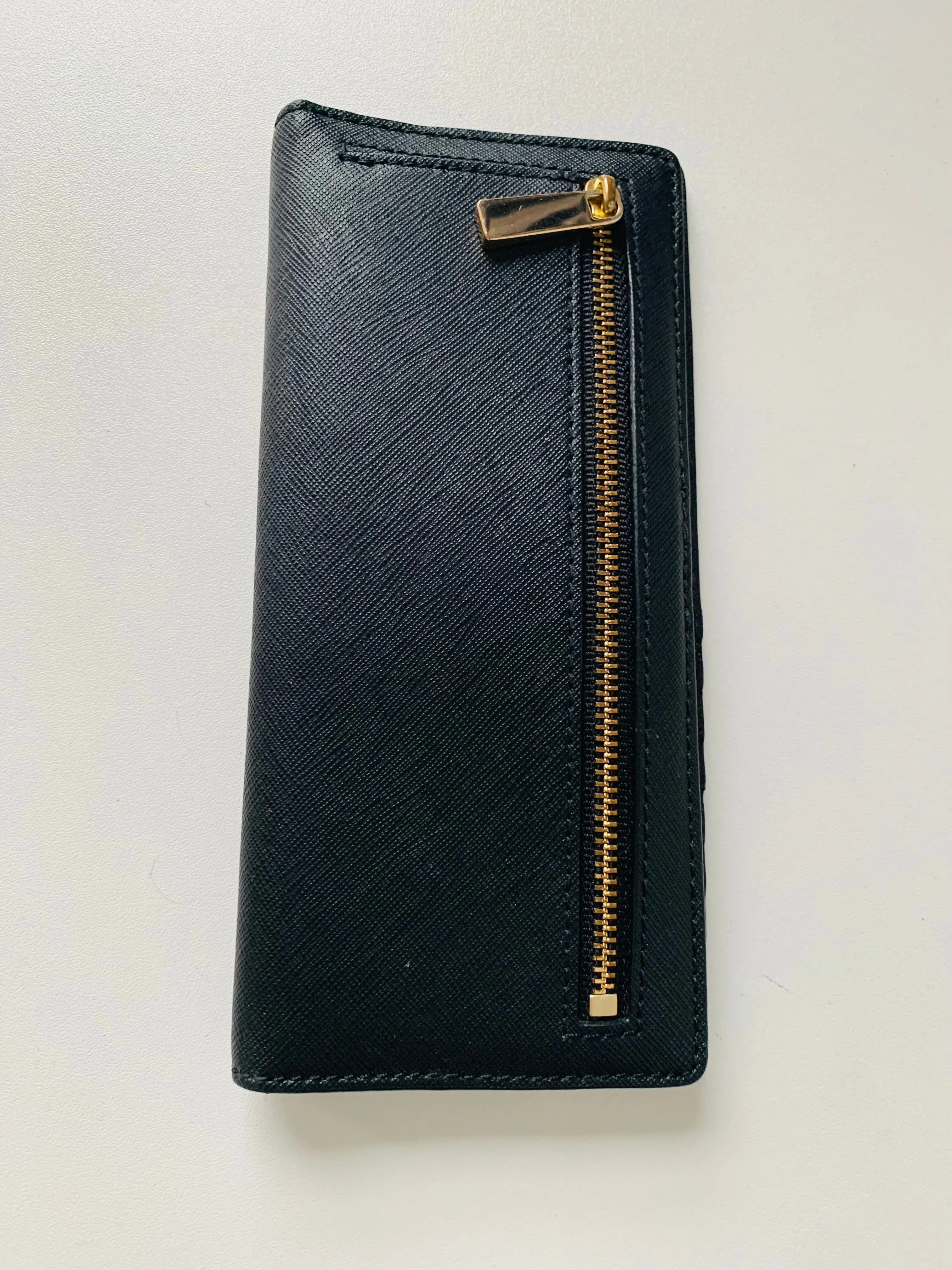 Tory Burch Black Saffiano Fold Over Wallet