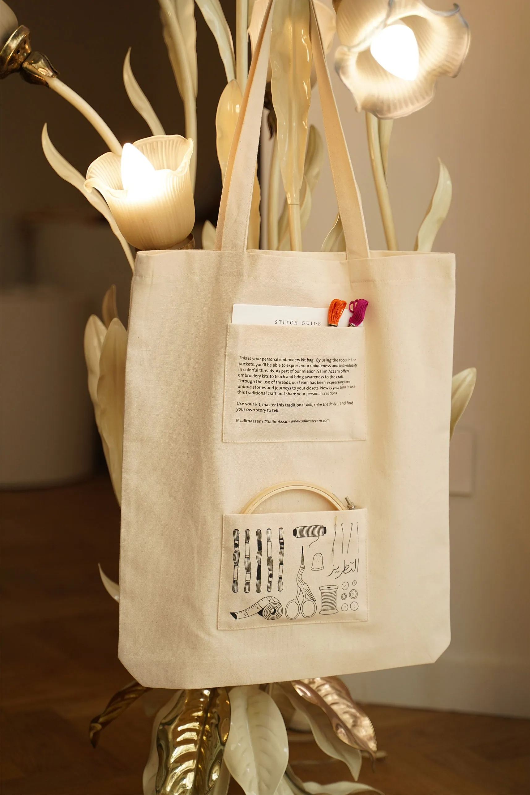 Tote embroidery kit