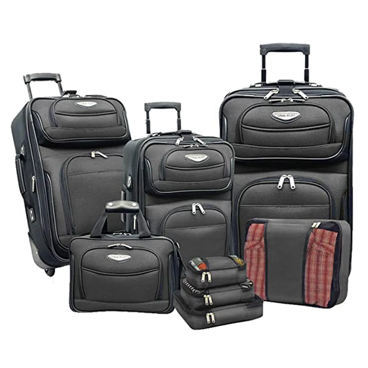 Travel Select Amsterdam Expandable Rolling Upright Luggage, 8-Piece Set